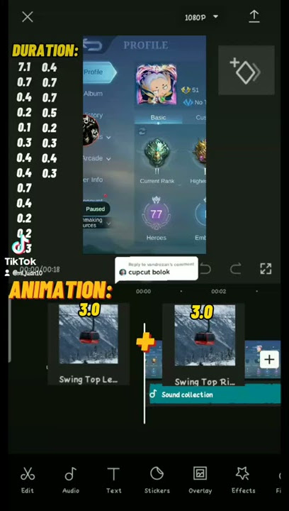 CAPCUT TUTORIAL #6 // MLBB PROFILE EDIT #capcut