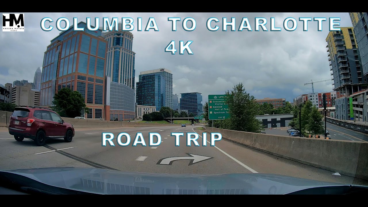 Columbia SC to Charlotte NC USA Road trip 4K YouTube