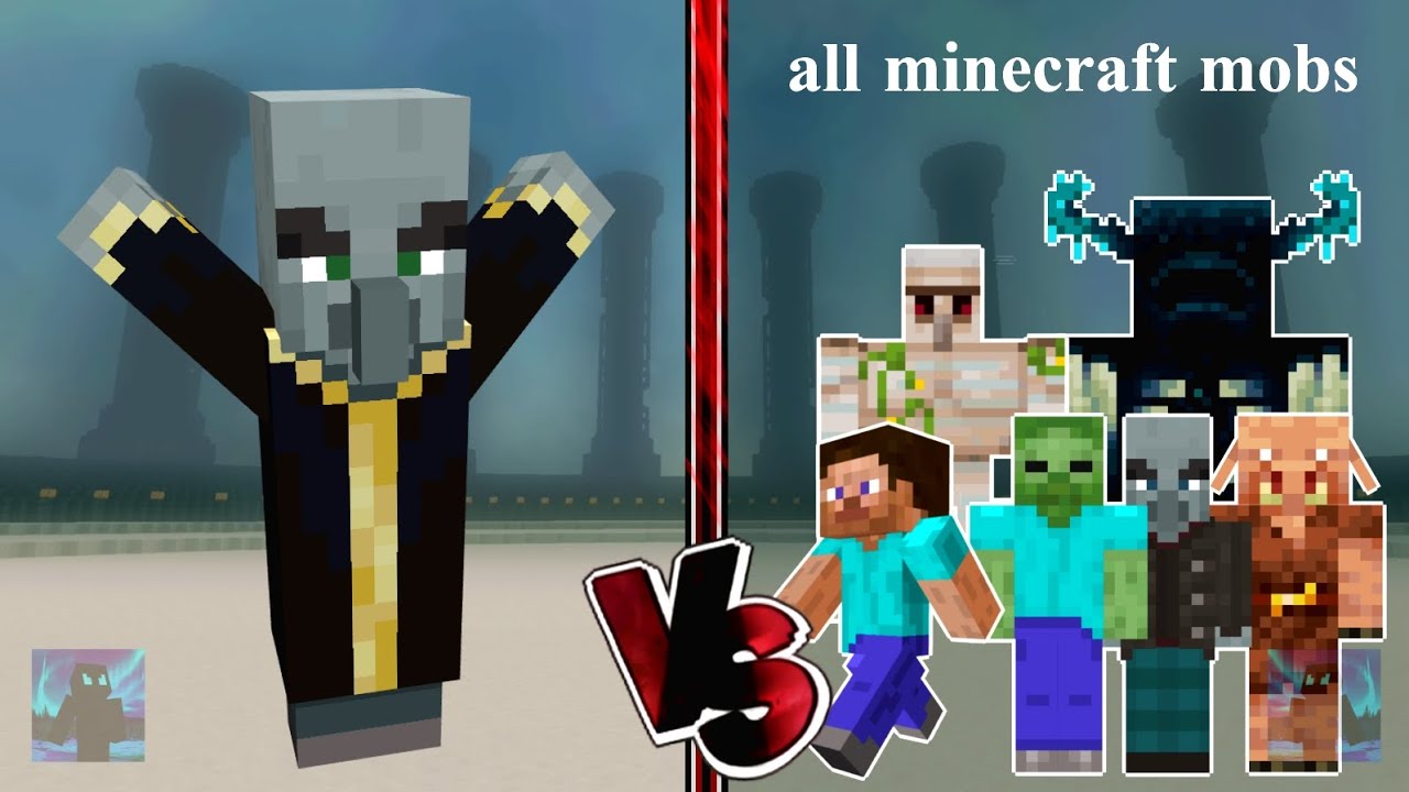 EVOCATION ILLAGER vs ALL MOBS - Minecraft Mob Battle - YouTube