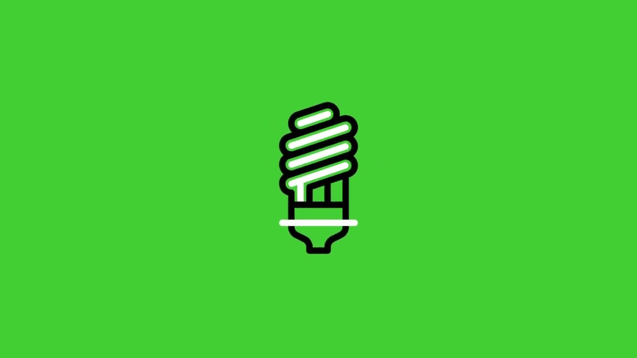 Light Bulb Animated Icons on Green Screen Background | HD | FREE DOWNLOAD