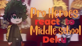 Pro heroes react to middle school Deku || Bnha/mha