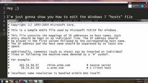 How to edit hosts file on Windows 7