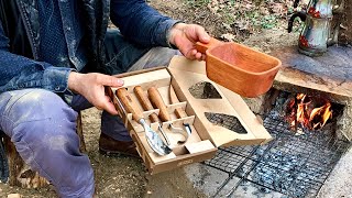 Doğada Tabak Yapımı Wooden Plate Making In Nature