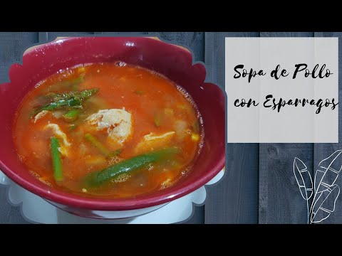 Video: Cómo Hacer Sopa De Espárragos Y Pollo Con Aceite De Sésamo