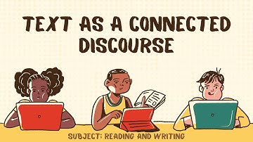 RWS   LESSON 1   text as connected discourse