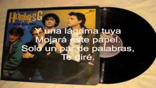 Un par de palabras-Hombres G Lyrics chords