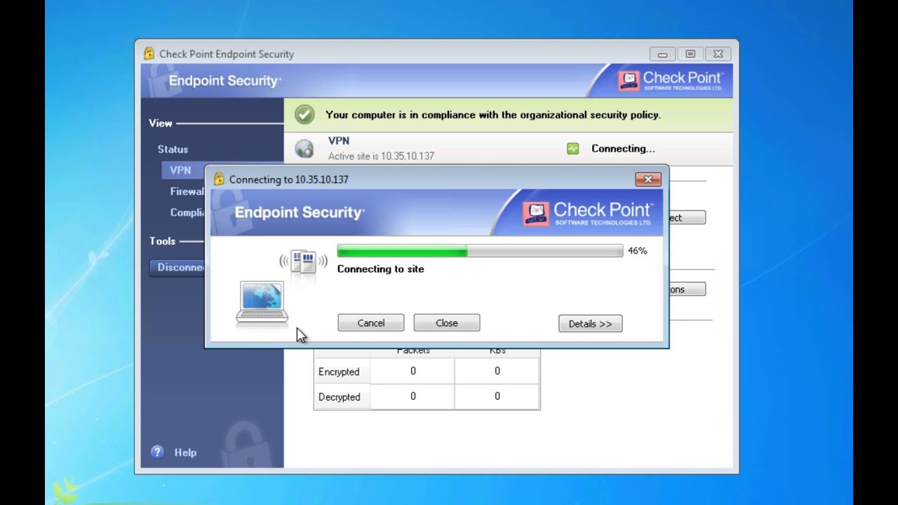 checkpoint endpoint security vpn client windows 8.1