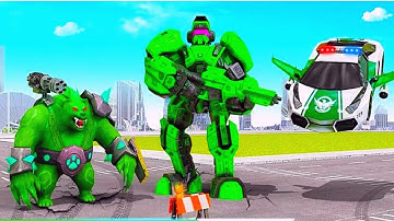 New Bear Robot Car Transform Flying Car Robot War Android Gameplay By Games Zone
