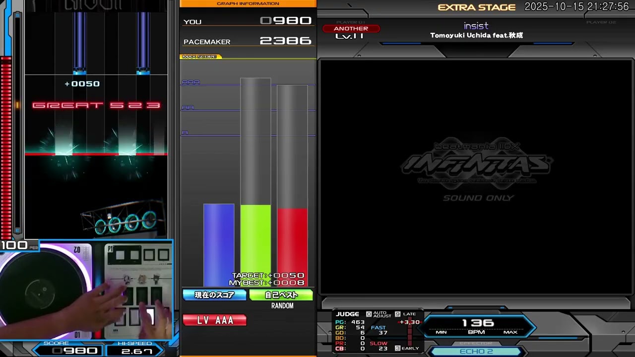 [beatmania IIDX INFINITAS] insist SPA FC