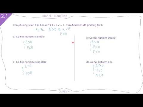 Video Hệ thức Vi-ét: Xét dấu các nghiệm của phương trình bậc... - youtube