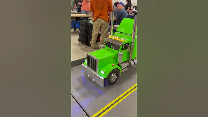 RC dump truck and Big Rig hauling construction equipment