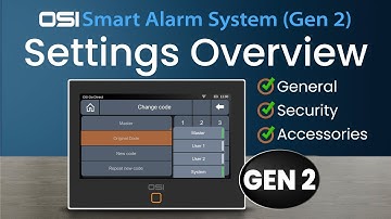 OSI Smart Alarm System (Gen 2) - Settings Overview (on alarm display) // OSI Go Direct