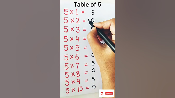 Table of 5 #table #multiplicationtable #tablestricks #tables
