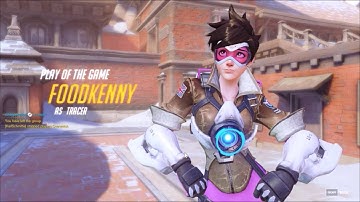 Overwatch - Tracer Quadruple Kill (Play of the Game)