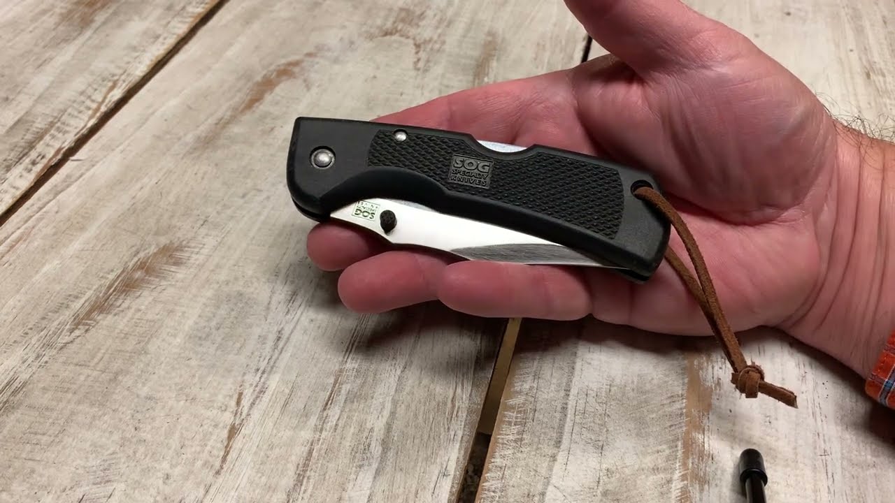 Vintage Sog Specialty knives large lock blade pocket knife Seki Japan