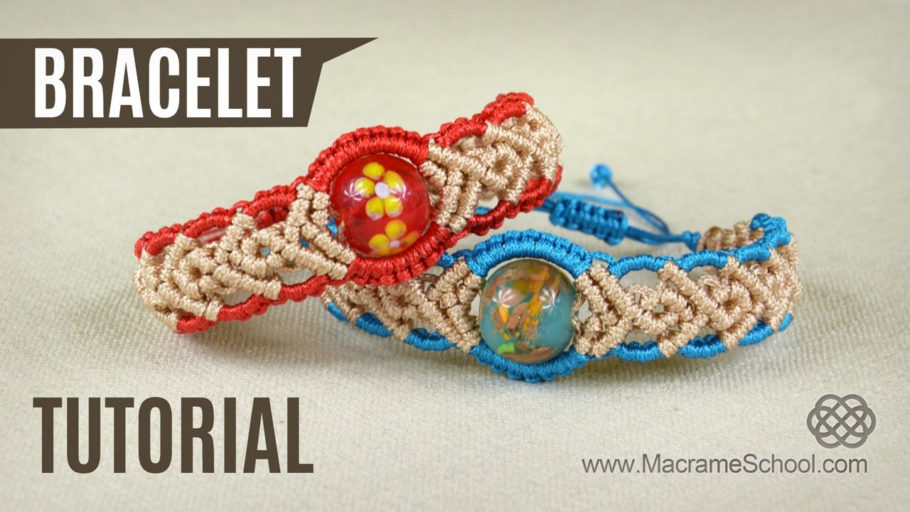 Big Bead Bracelet in Two Colors | Tutorial by Macrame School - YouTube