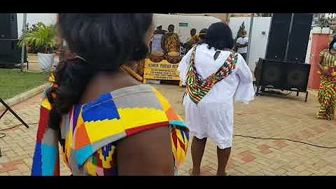 Ghanaian Traditional marriage blends perfectly with Kete and Adowa  performances
