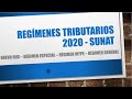 REGIMENES TRIBUTARIOS SUNAT 2020 - CUADRO COMPARATIVO