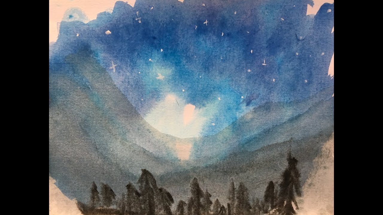 Night Sky Mountains - YouTube