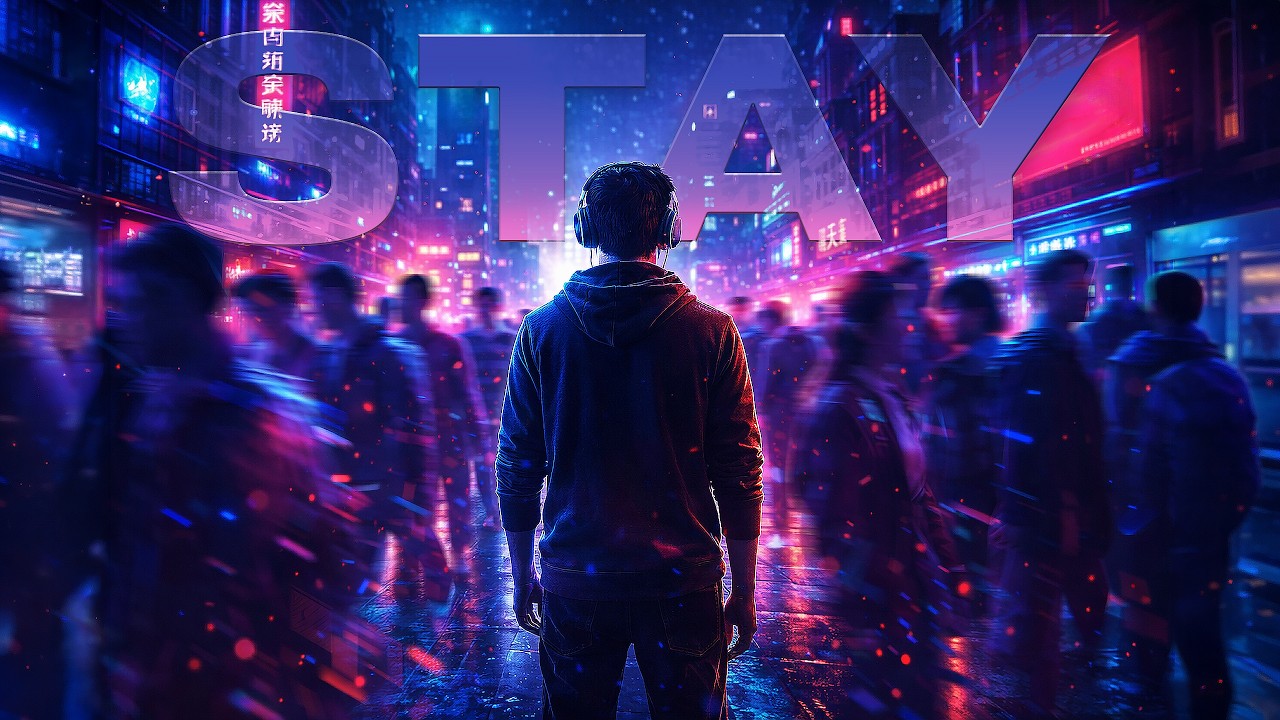 CALM IN CHAOS 🌌 | Neon Night Electronic Focus Music