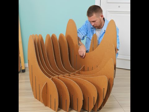 مدهش كيفية صنع أثاث جميل وأنيق من الكرتون ت بهج به الدار وأهلها 