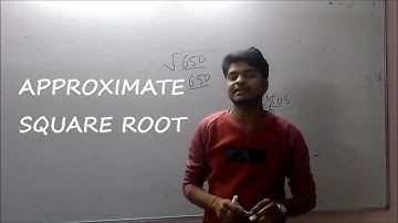 APPROXIMATE SQUARE ROOT by nishant kumar sah maths booater