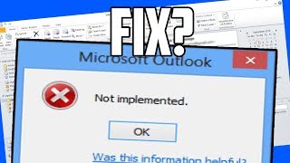 How To Fix Outlook Not Implemented Error [Solved]
