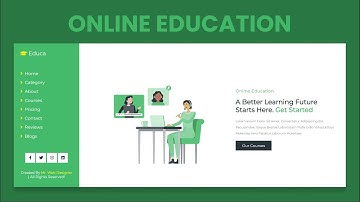 How To Make A Responsive Online Education Website Design With HTML / CSS / SASS / Vanilla JavaScript