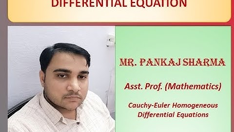 LECTURE-8 I UNIT-1 I Cauchy-Euler