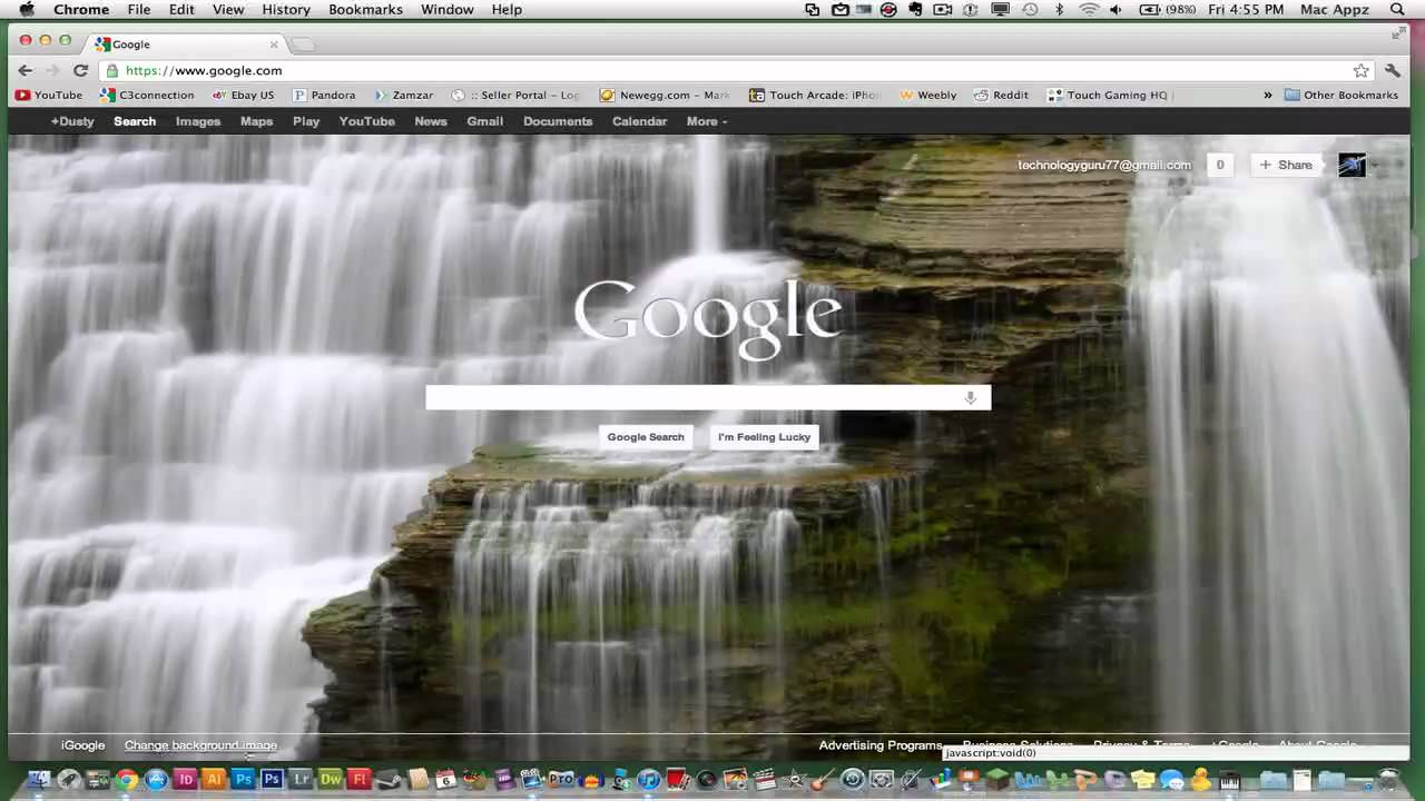 How To Change Your Google Home Page Background Image - YouTube