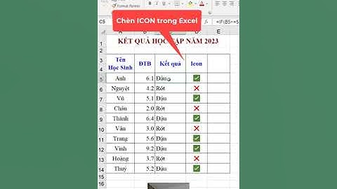 #shorts Cách chèn ICON trong Excel
