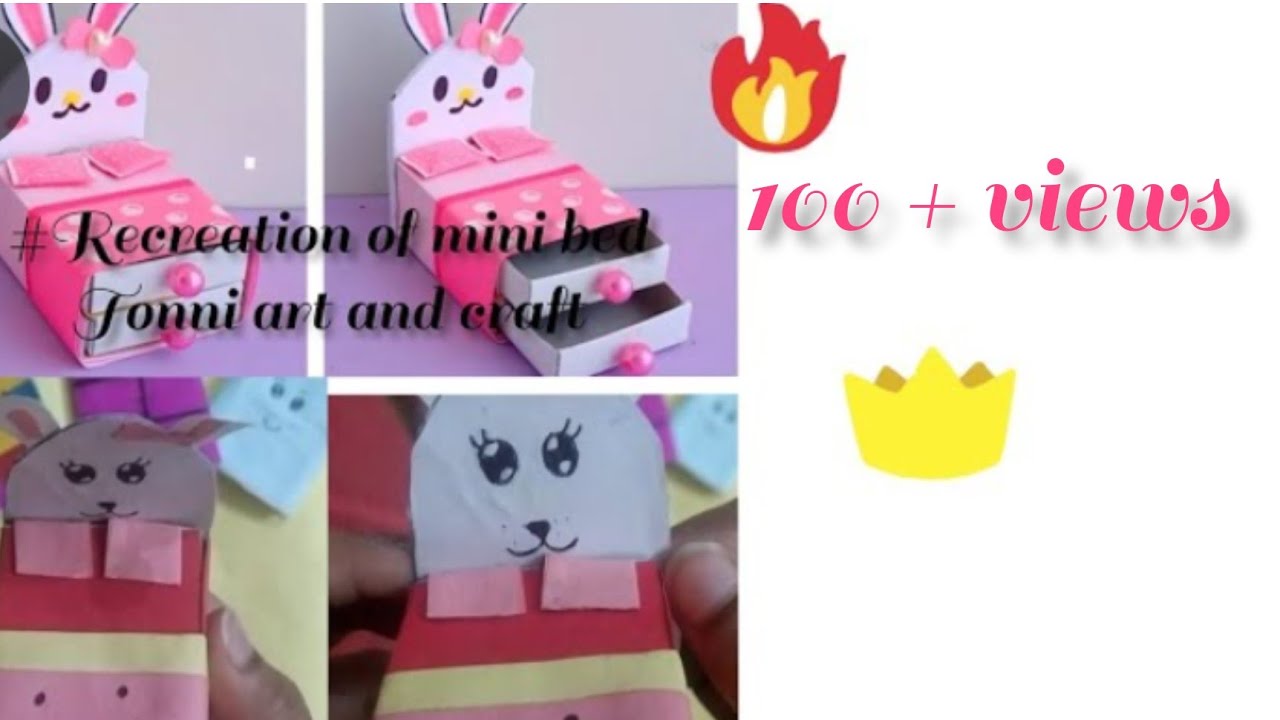 recreation of tonni art and craft//mini 🛏️ bed Tonniartandcraft YouTube