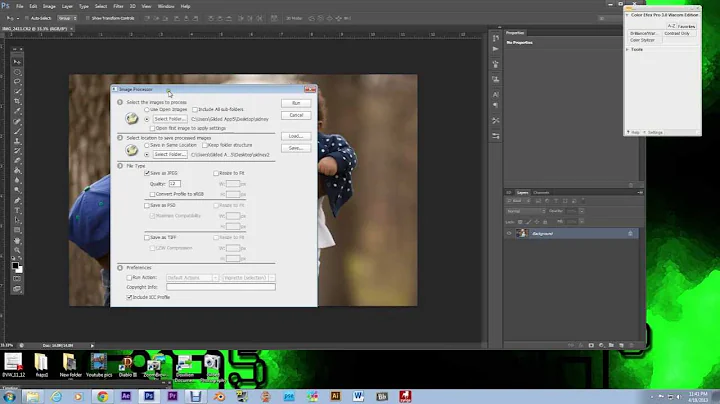 Convert Multiple Files to PSD,TIFF,JPEG PhotoShop Image Processor Tutorial