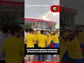 💛💙❤️Los Cafeteros llegan al #estadioazteca para impulsar a la #seleccióncolombiana #cdmx