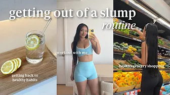 get back into routine with me 🌱 working out, grocery shopping, & practicing healthy habits!