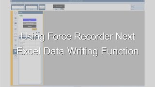 【Users Guide】Using Force Recorder Next Excel Data Writing Function