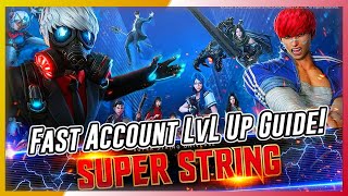 Super String - Fast Account Level Up Guide | How To LVL Up Commander's Level Fast