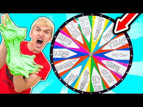 Mystery Wheel Of Slime Challenge Youtube