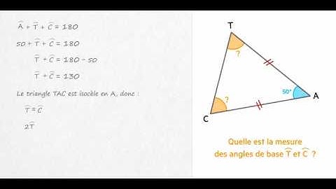 Angles du triangle isocèle