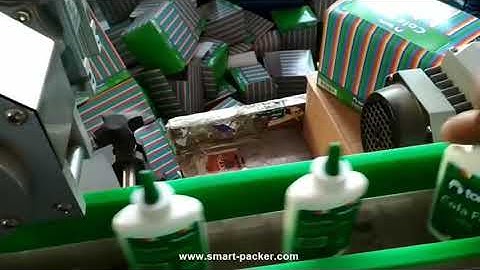 Automatic glue oval flat bottle double side labeling machine testing video