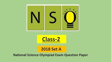 NSO Class 2  2018-19 Question Paper with answers