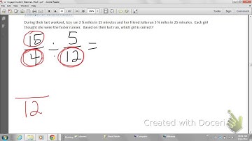 Ratios and rates involving Fractions, lesson 11