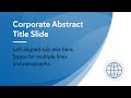 Editable Corporate Abstract Title Slide With Icon - Premiere Pro Template