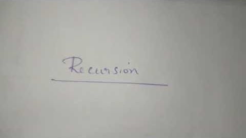 Recursion in C
