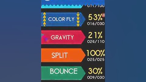 Color Switch: Split game mode levels 21 - 25 complete (five hardest levels)