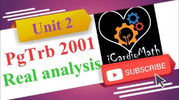 PGTRB 2001 | Real analysis | Previous year solved questions