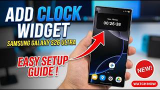 Add Clock Widget on Samsung Galaxy S26 Ultra Home Screen – Easy Setup Guide