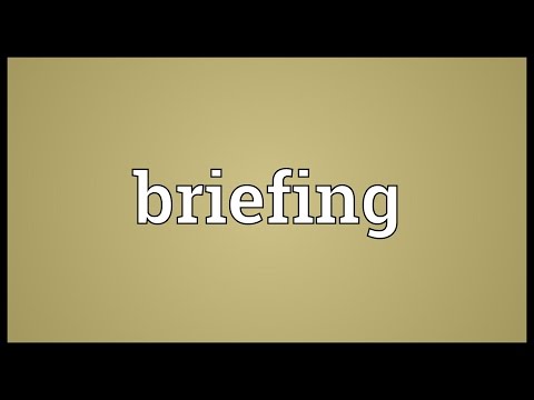 Briefing Meaning