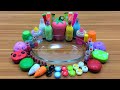 Mixing Makeup &amp; Glitter into Slime | Satisfying BOP Slime Live