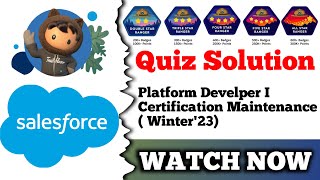 Platform Developer I Certification Maintenance (Winter '23) | Salesforce Trailhead | Quiz Solution